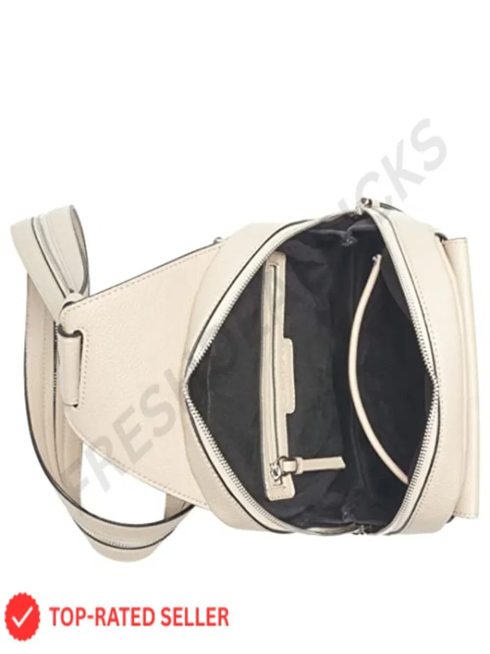 Convertible Vegan Leather Sling Backpack, Golden Hardware, Lightweight